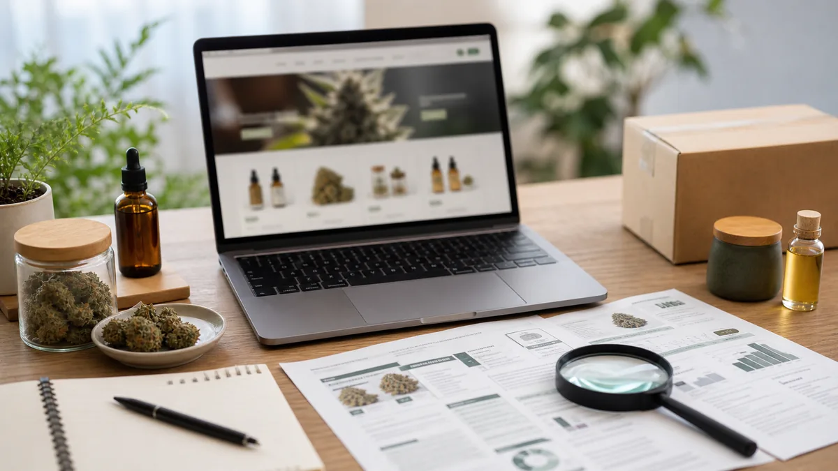 Illustration du guide Site CBD fiable : checklist avant de commander